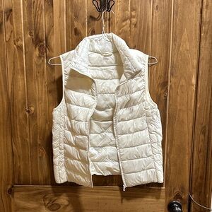 Stylish White Puffer Vest